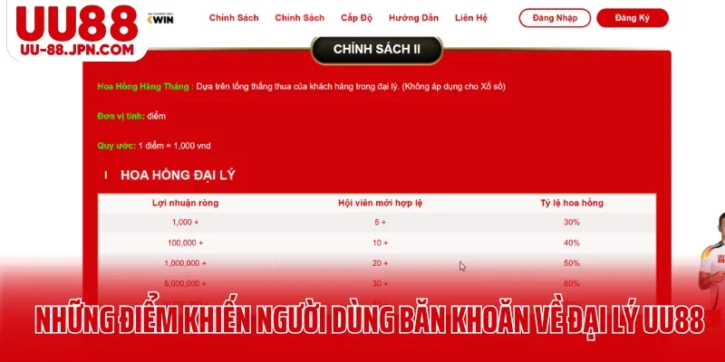 Những điểm khiến người dùng băn khoăn về đại lý UU88